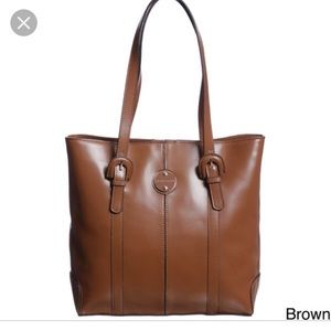 Franco Sarto Park Place Brown Leather Tote